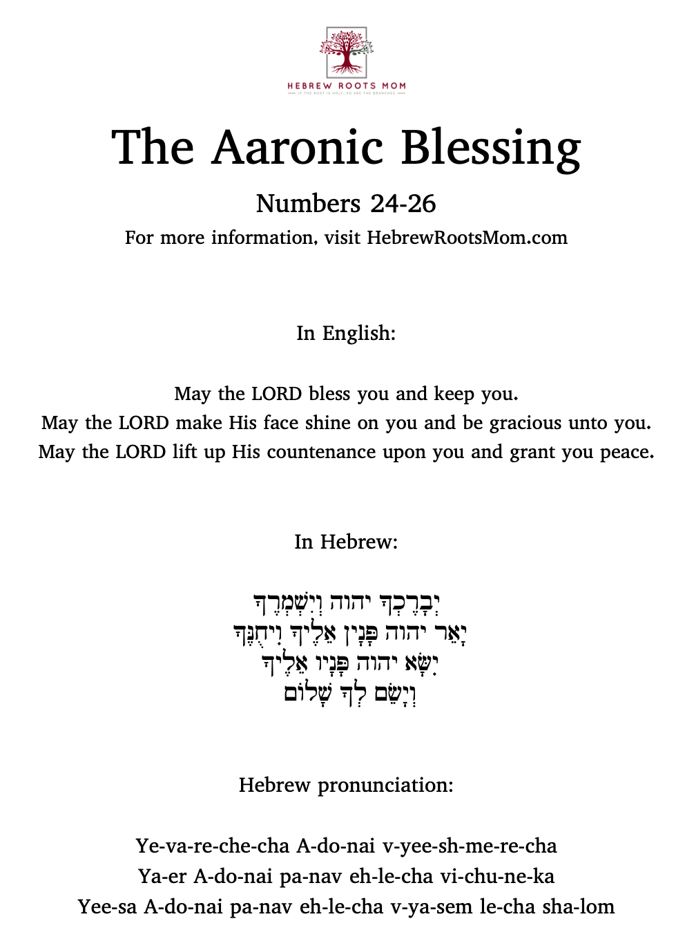 The Aaronic Blessing: An Introduction